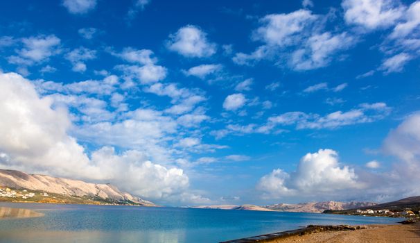 Adriatic beach in Pag, Croatia.
