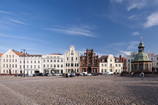 Buildings in Wismar in Germany