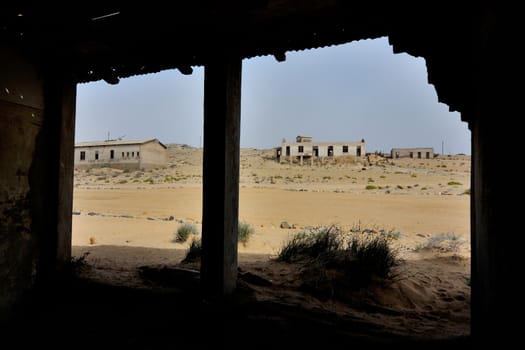 Decaying architecture at Kolmanskop near Luderitz in Namibia