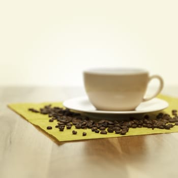 A cup of coffee with a white background