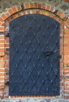 Old iron black antique door texture