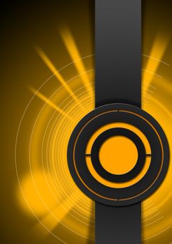 Black and orange business background with circles and vertical band