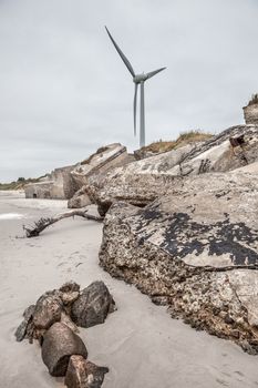 Half-demolished military fortifications in Liepaja, Latvia