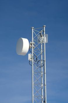 Signal transmitters on a steel frame