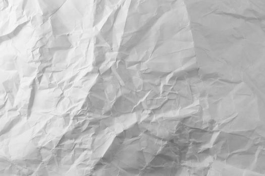 Photo white sheet of crumpled paper. Paper recycling concept