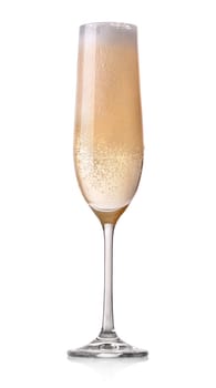 Celebratory champagne isolated on a white background