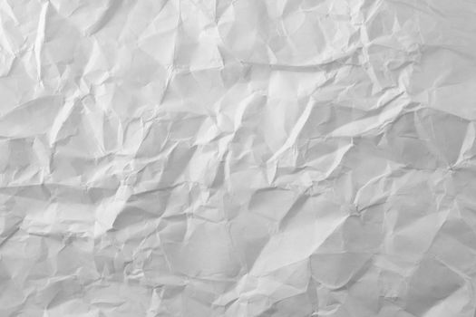 Photo white sheet of crumpled paper. Paper recycling concept