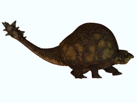 The Glyptodont lived during the Pleistocene Era and carried around a protective carapace like the present day turtle.