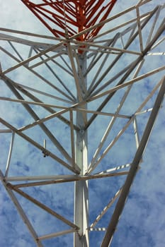 Poles send white red signal generated from steel to withstand the weather