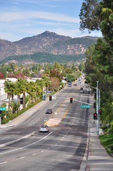 View of East Grand Avenue in the city of Escondido, California.