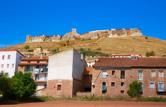 Cedrillas village Teruel skyline famous for the cattle fair in October at Spain