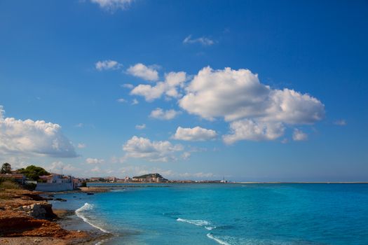 Denia las Rotas and Marineta Casiana beach at alicante Valencia Province of Spain