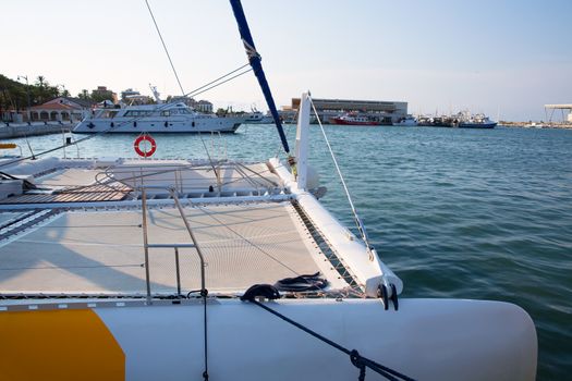 Denia marina boats in alicante Valencia Province of Spain