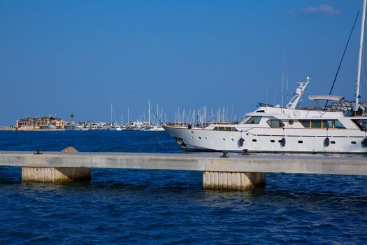 Denia marina boats in alicante Valencia Province of Spain