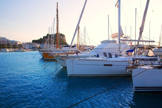 Denia marina boats in alicante Valencia Province of Spain