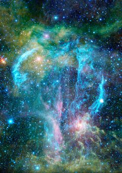 Far being shone nebula and star field against space. "Elements of this image furnished by NASA".