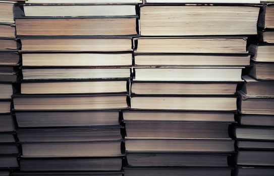 Rows and columns of numerous books