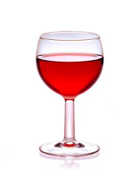 Glass of red wine -isolated