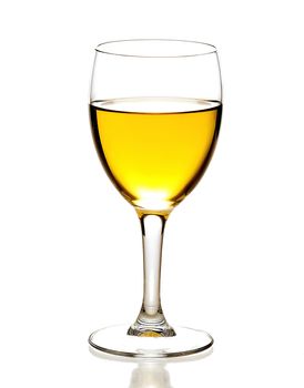 Glass of white wine - isolated