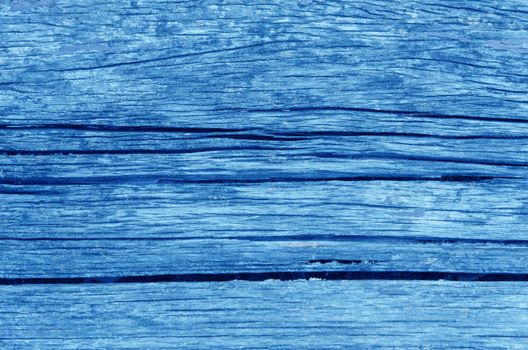 close up old wooden background , blue wood texture