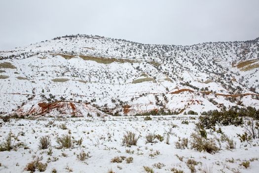 Nevada USA spring first snow in the mountains