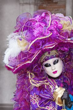 Costumed carnival participant, Venice, Italy