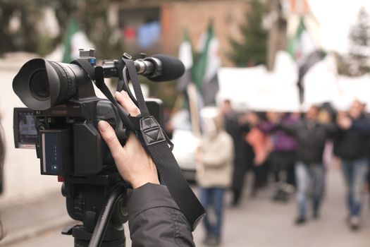 Covering an event with a video camera