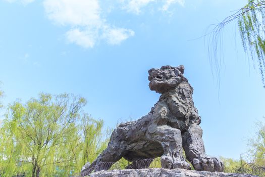 Tiger Sculpture In Beijing Zoo