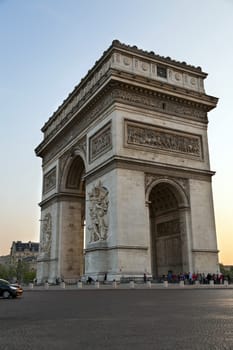Arc de Triumph in Paris, France.