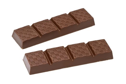 Dark chocolate isolated on white background