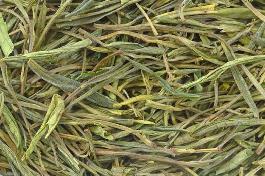 Chinese green tea as background (texture)