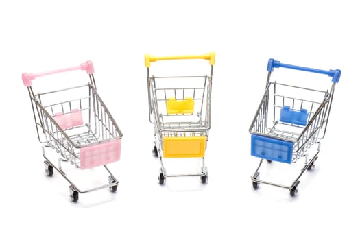 Shopping carts isolated on white background