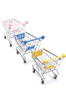Shopping carts isolated on white background