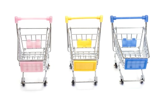 Shopping carts isolated on white background