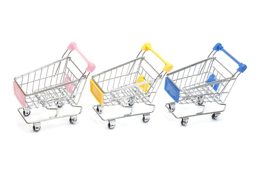 Shopping carts isolated on white background