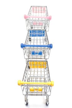 Shopping carts isolated on white background