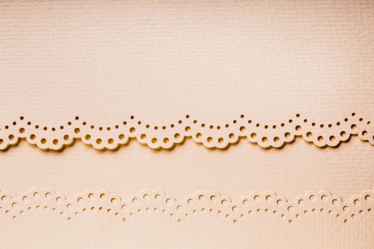 Scrap paper with lace - beige color and natural texture