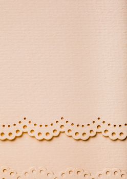 Scrap paper with lace - beige color and natural texture