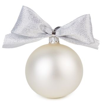 White Christmas ball isolated on a white background