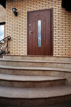 entrance in a cottage with a staircase