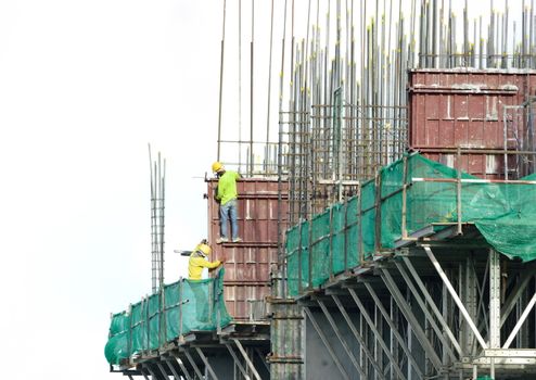 Elevator of building construction site