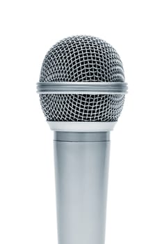 Beautiful new microphone on a white background