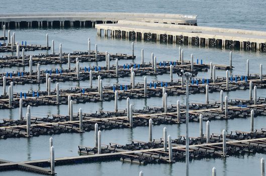 Area docks for speed boat  in the bay of Pattaya