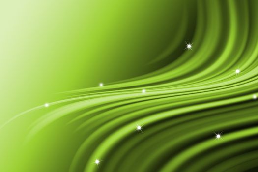 abstract line with wavy green background