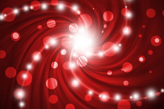 abstract line with swirl  red background