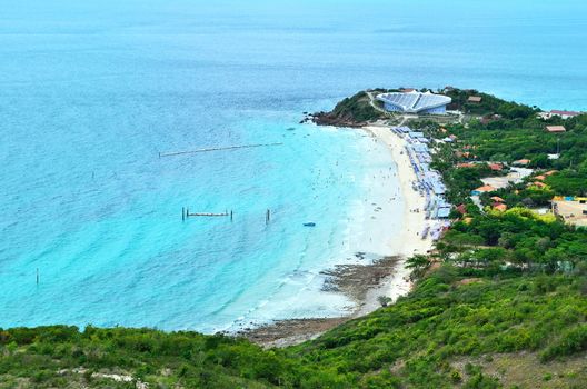 View point from the mountain at Lan island (Koh Lan) Pattaya, Thailand