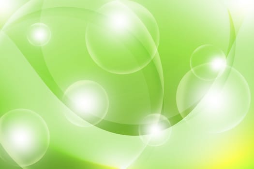 green abstract line and circle background