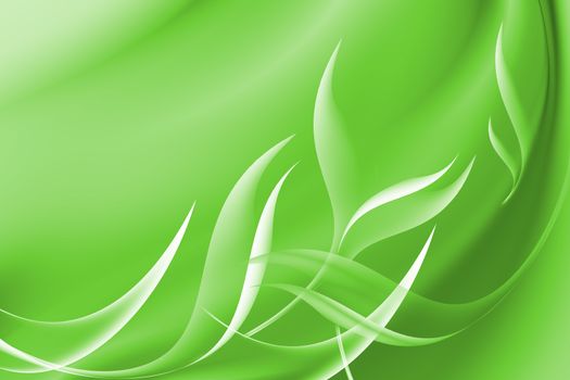 Abstract curve green background