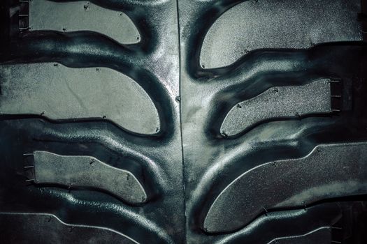 new modern winter car tyre black background