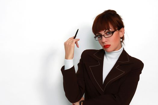 portrait of businesswoman with eyeglasses